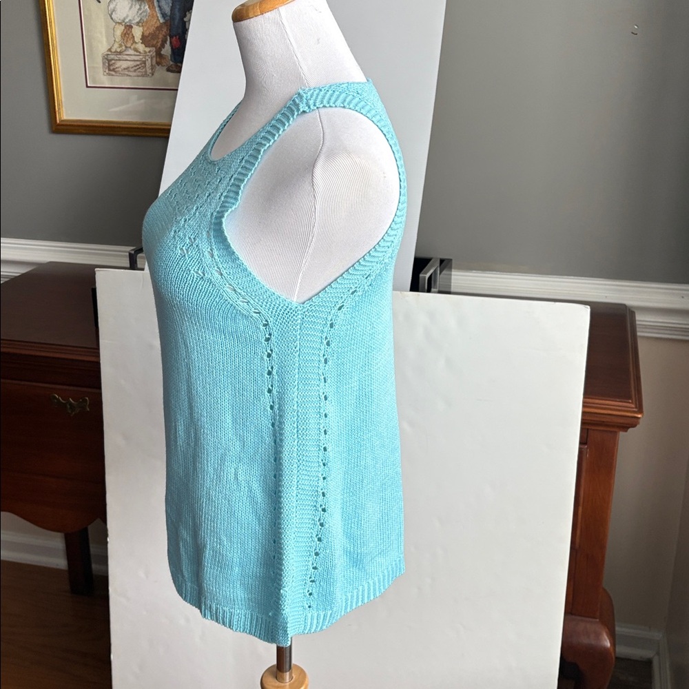Lily Pulitzer Mac Light Blue Knit Tank Top - Picture 3 of 9